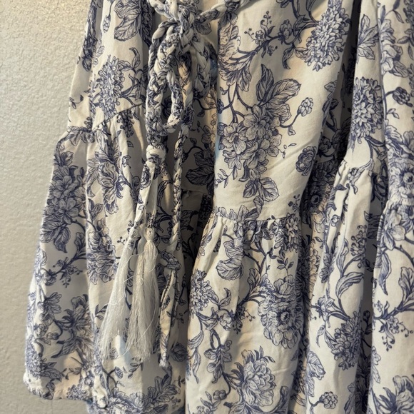 Cynthia Rowley Blue and White Floral Mini Dress Small - Picture 9 of 12